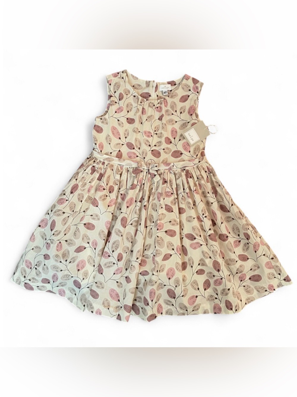 NWT Neige Khaki and Pink Dress Girls Size 4T